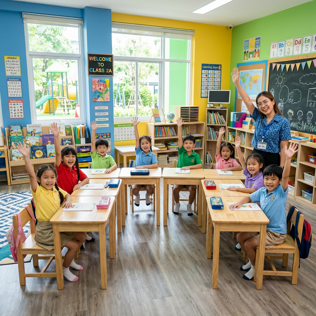 บรรยากาศในห้องเรียน Speak and Spark